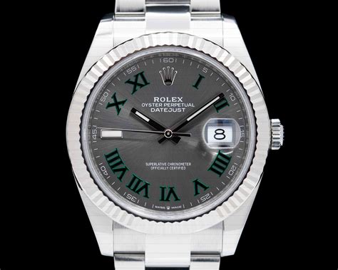 rolex datejust 2 41mm green roman numerals|rolex datejust 41mm roman numeral.